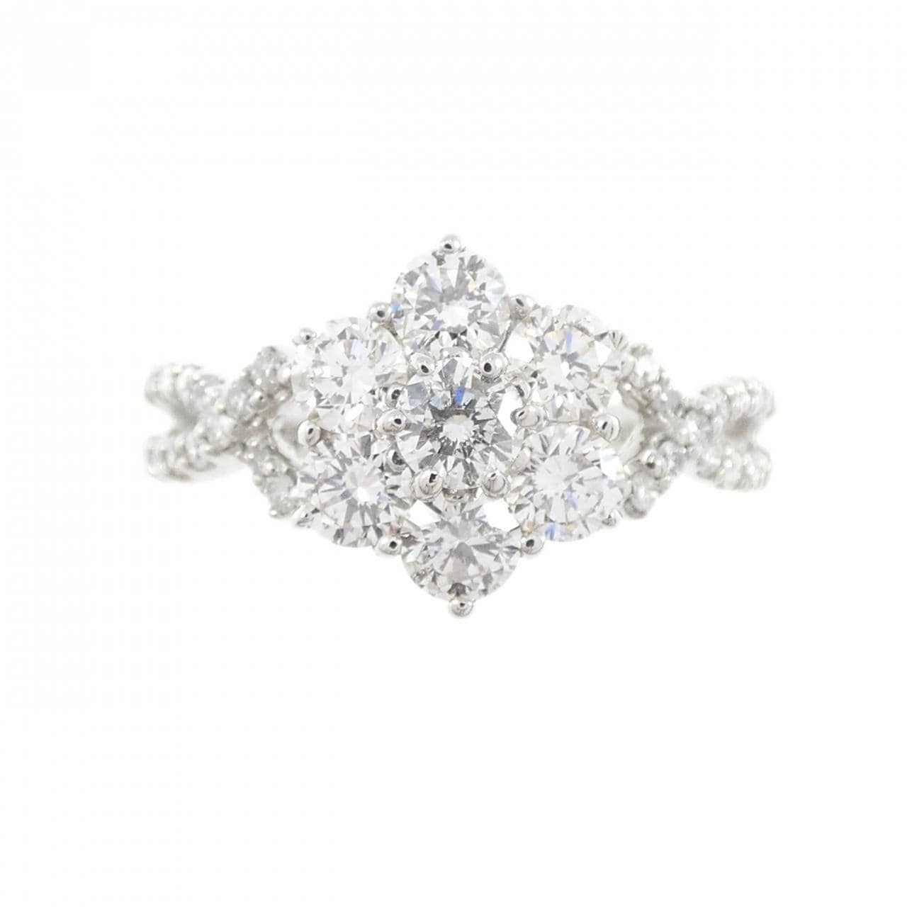 PT900 フラワー ダイヤモンド リング 1.00CT