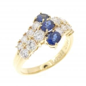 K18YG サファイヤ リング 0.72CT