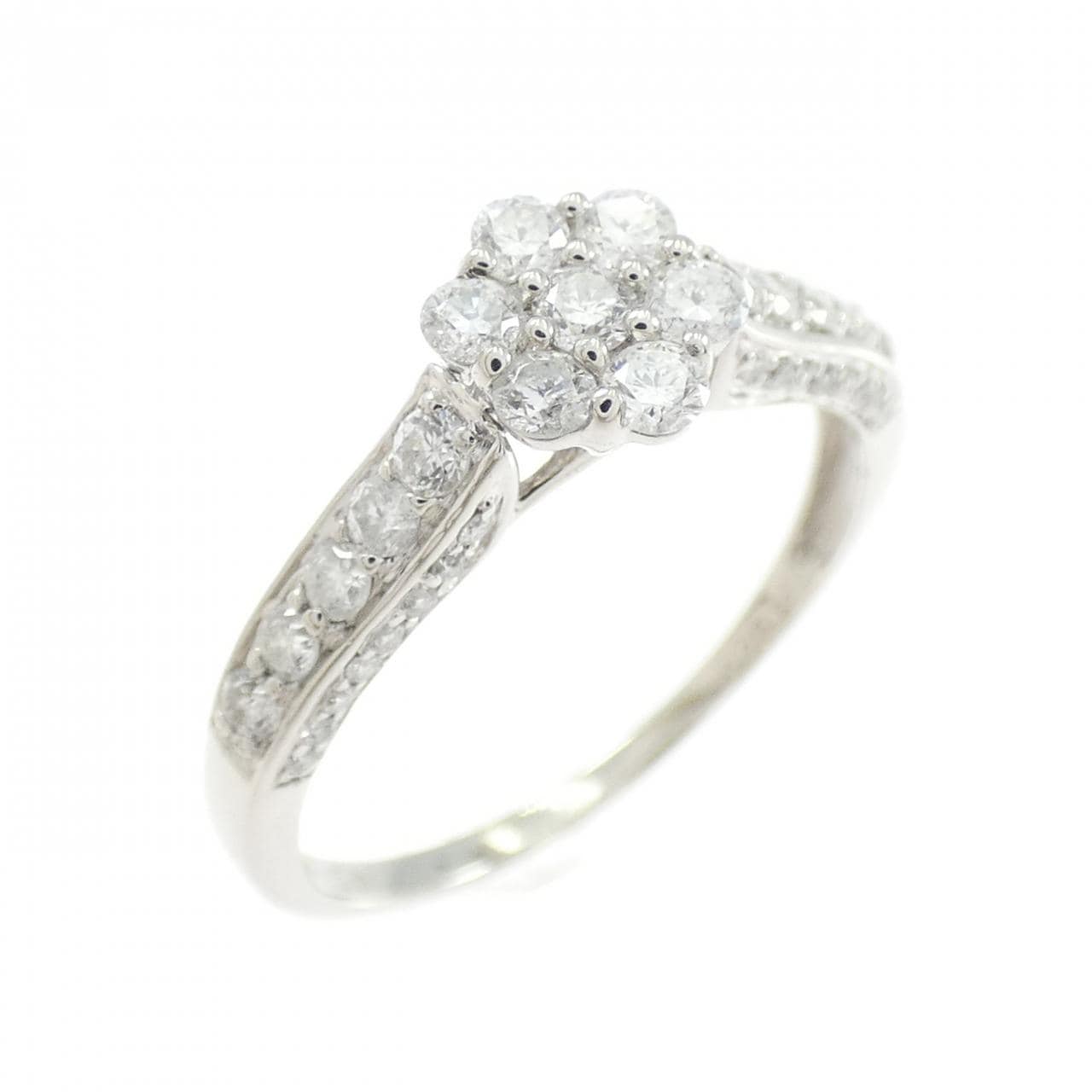 PT900 フラワー ダイヤモンド リング 0.50CT
