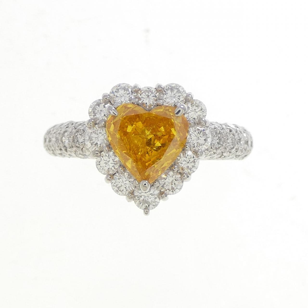 PT900 ダイヤモンド リング 1.161CT FVOY I1 ファンシーカット