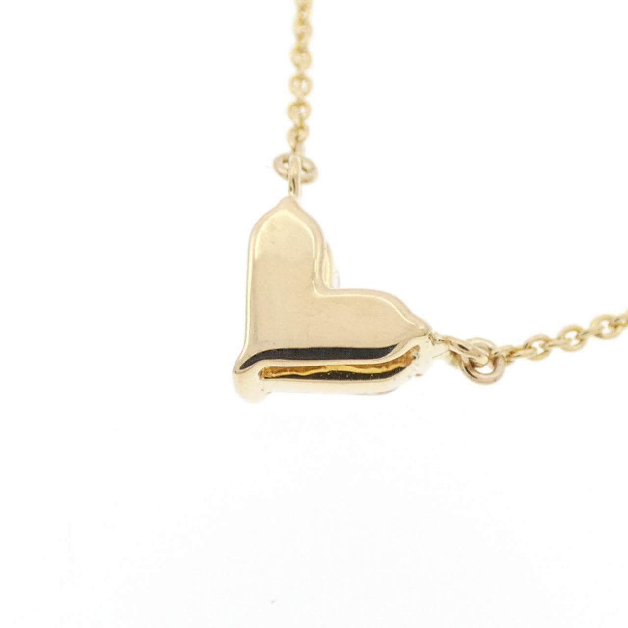 K18YG ハート ダイヤモンド ネックレス 0.28CT