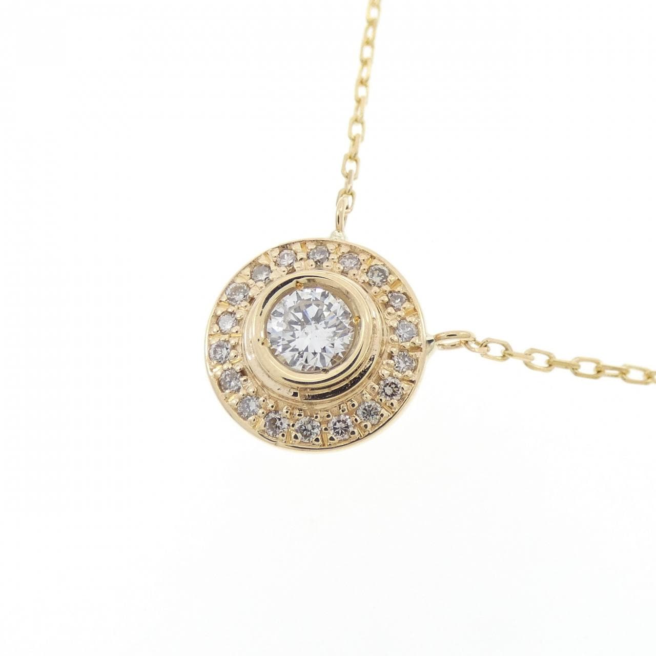 K18YG ダイヤモンド ネックレス 0.38CT
