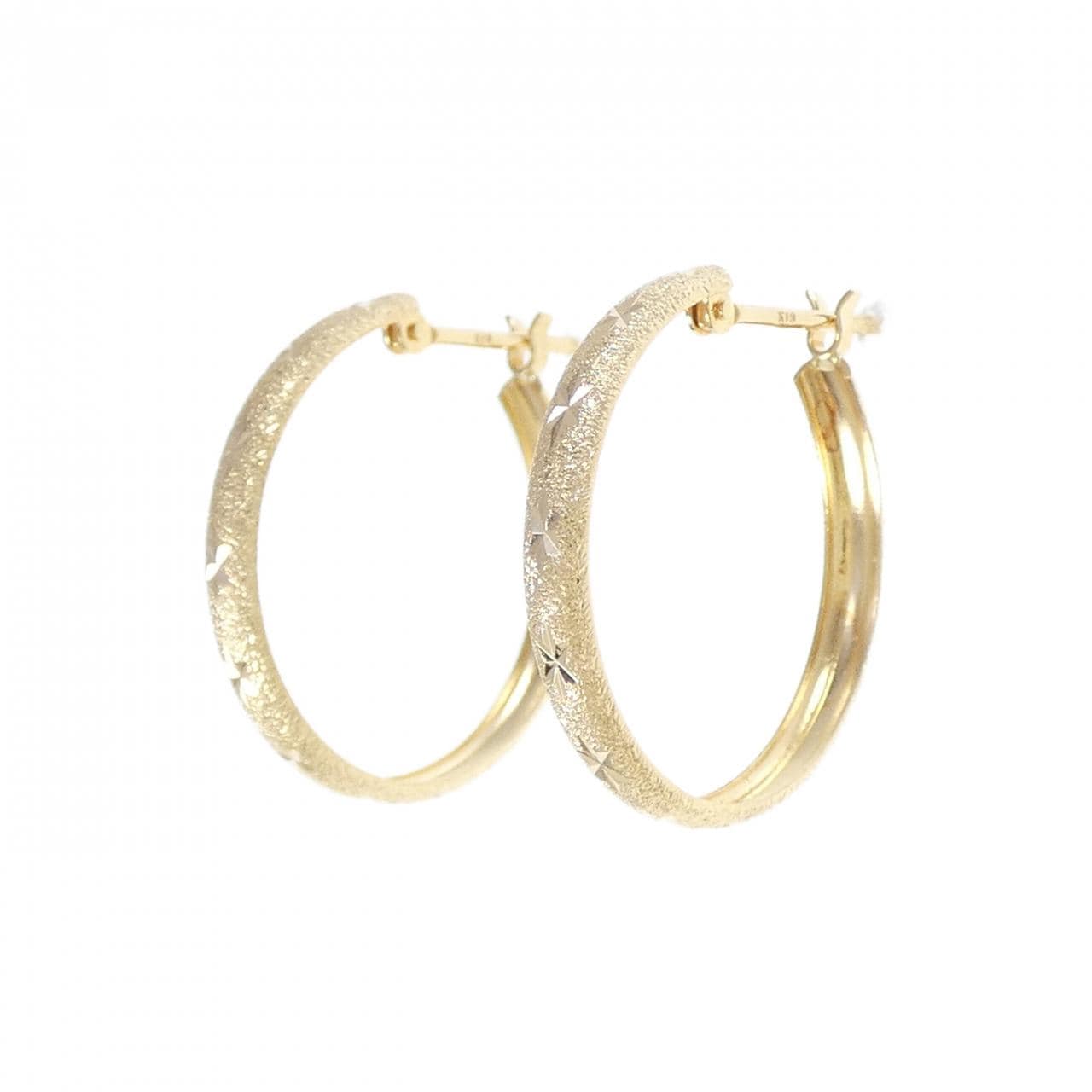 [BRAND NEW] K18YG hoop earrings