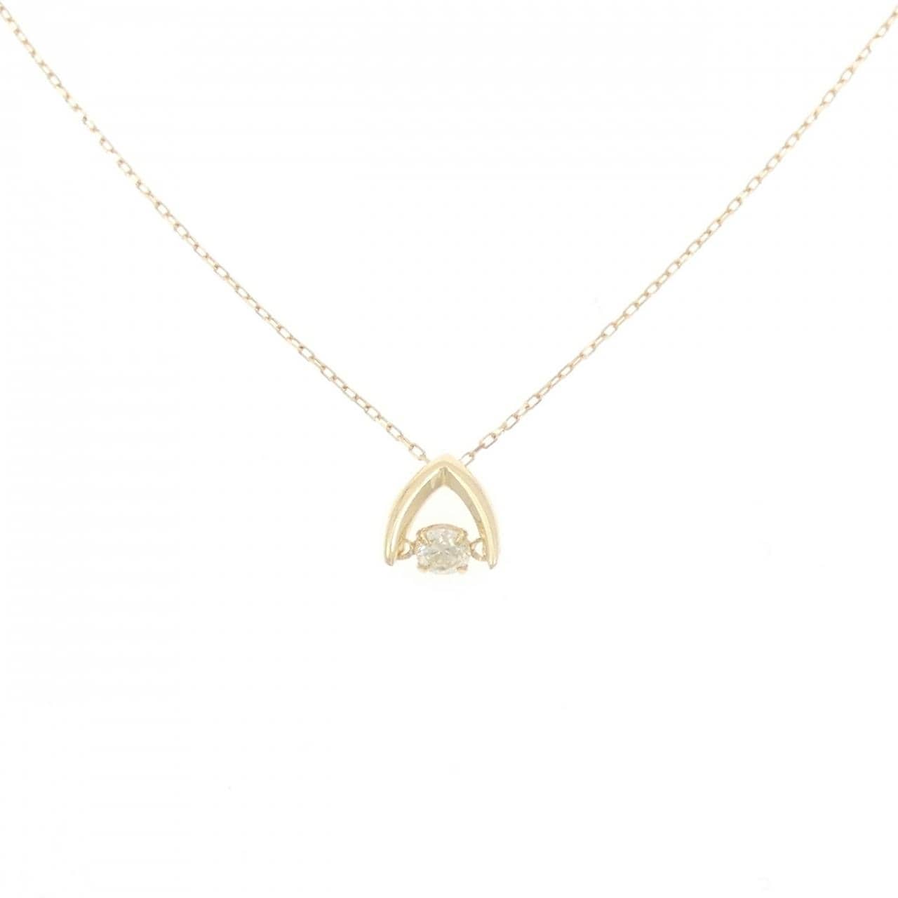 K18YG ダイヤモンド ネックレス 0.08CT