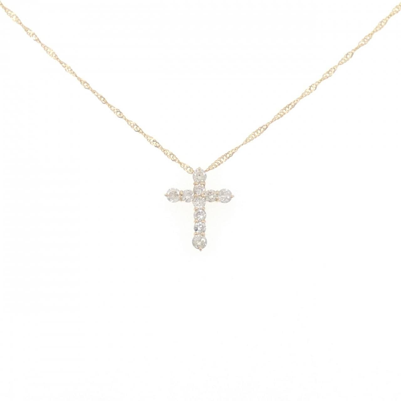 K18YG/750YG ダイヤモンド ネックレス 0.30CT