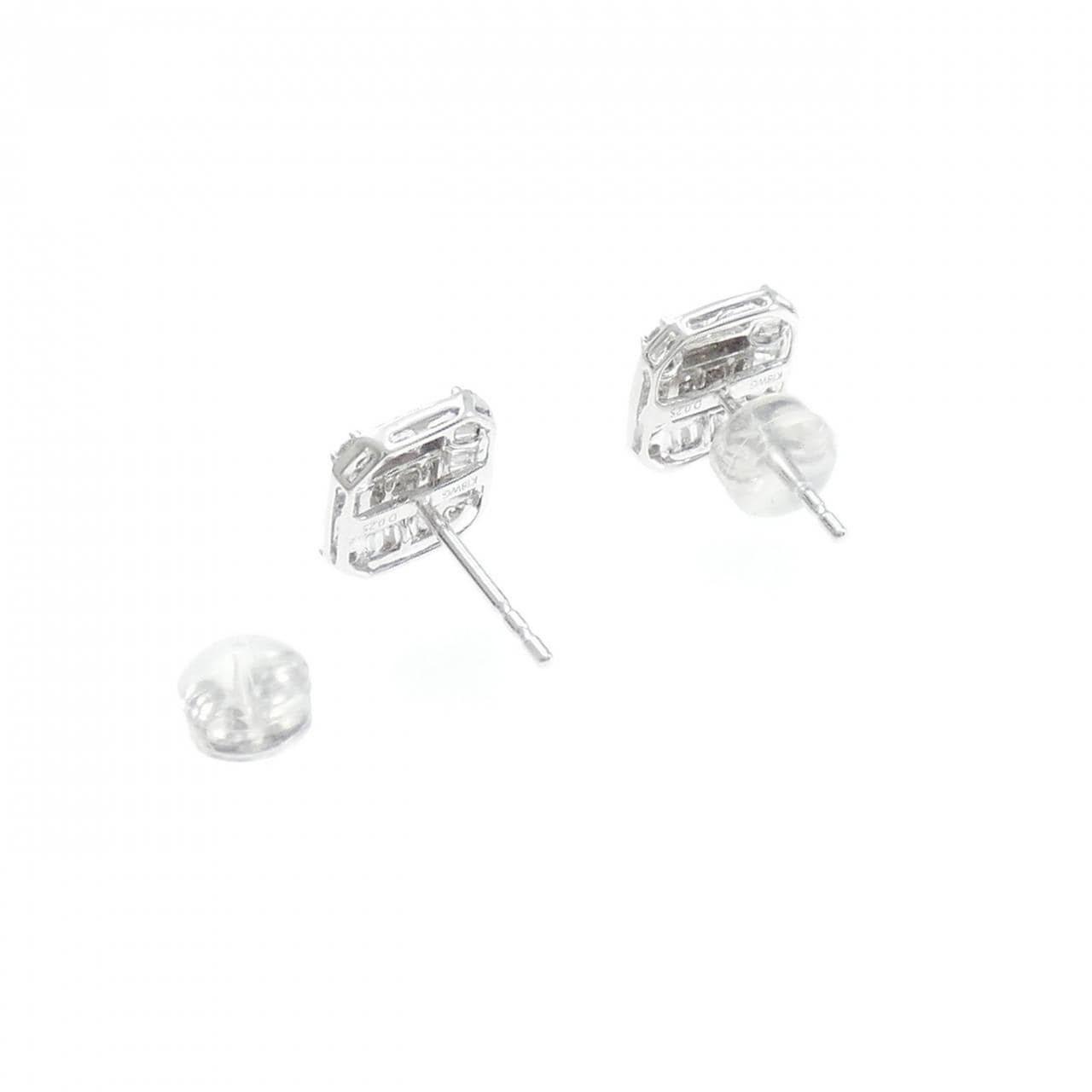 K18WG ダイヤモンド ピアス 0.50CT