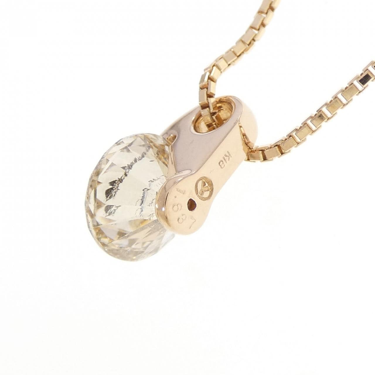 K18PG ダイヤモンド ネックレス 1.637CT