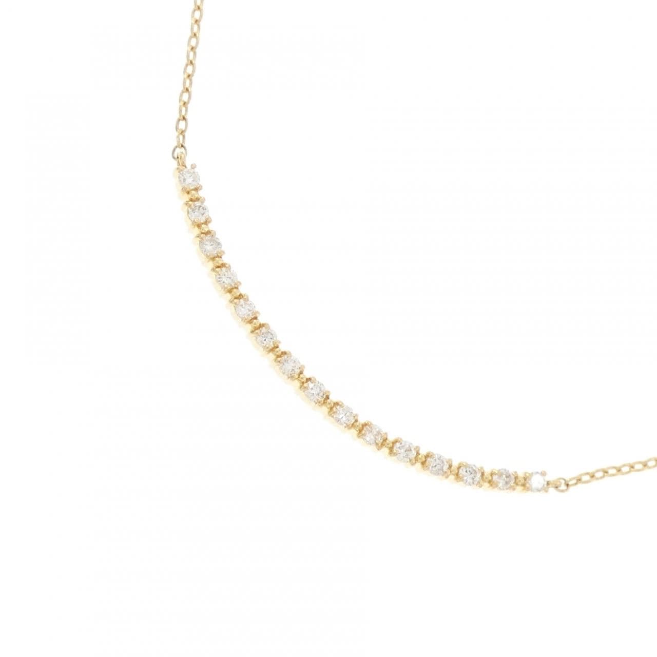 K18YG ダイヤモンド ネックレス 0.12CT