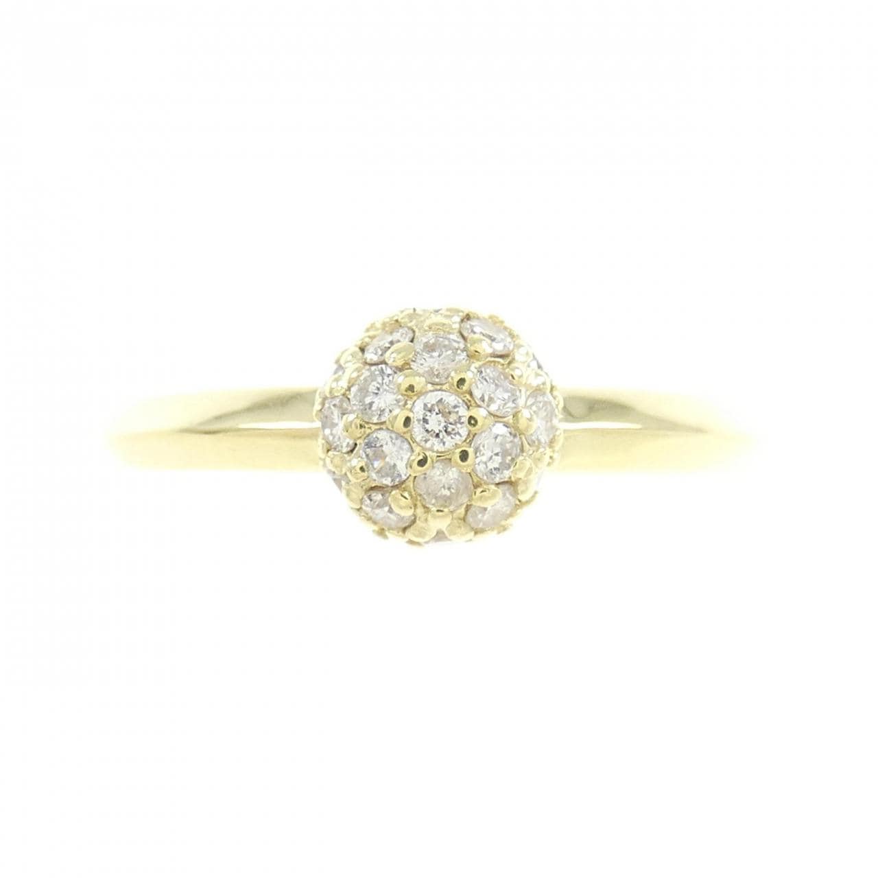 K18YG パヴェ ダイヤモンド リング 0.19CT