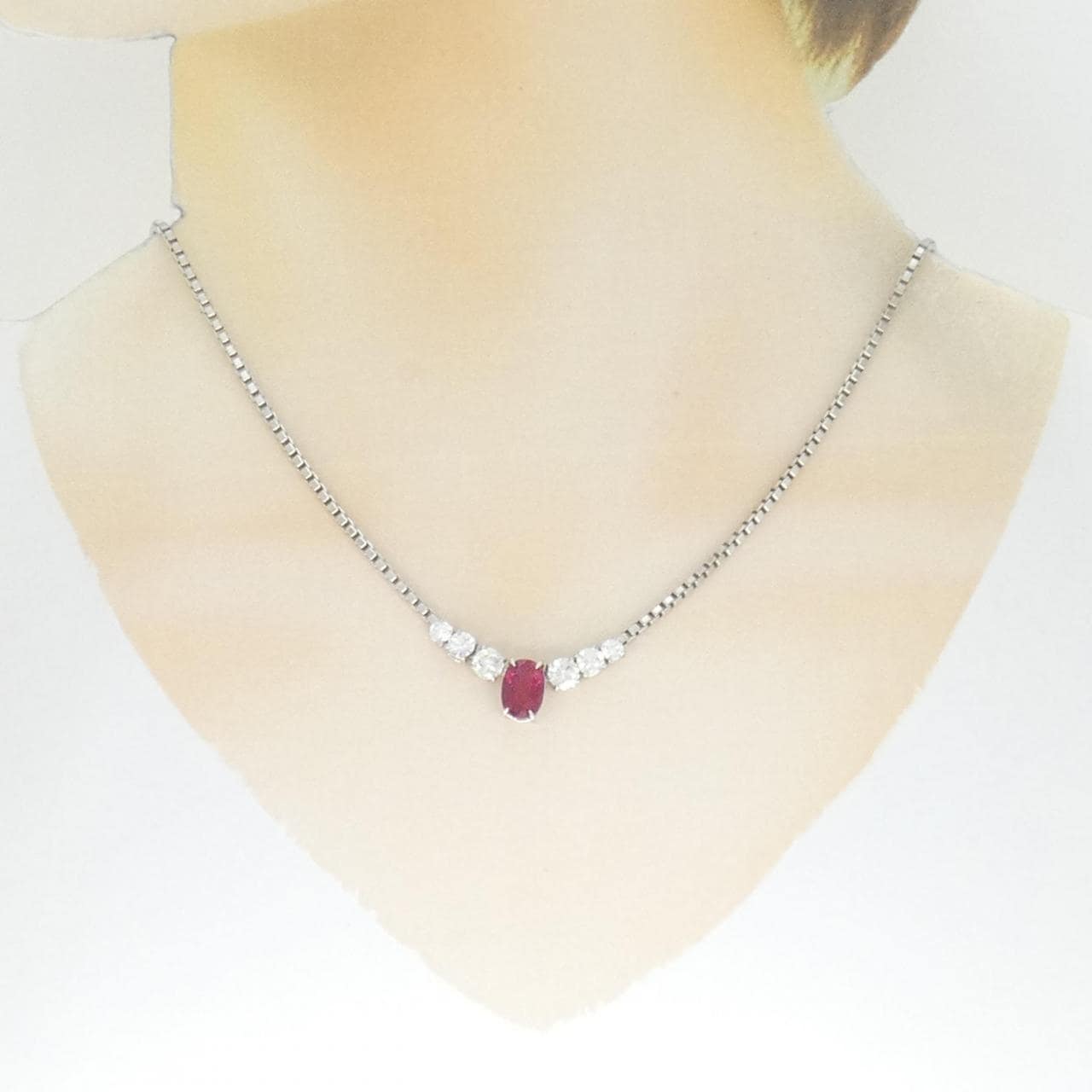 PT Unheated Ruby Necklace 3.045CT