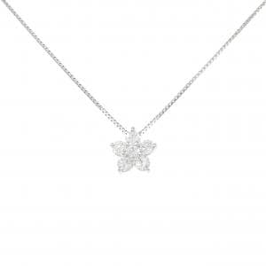 PT900/PT850 フラワー ダイヤモンド ネックレス 0.20CT