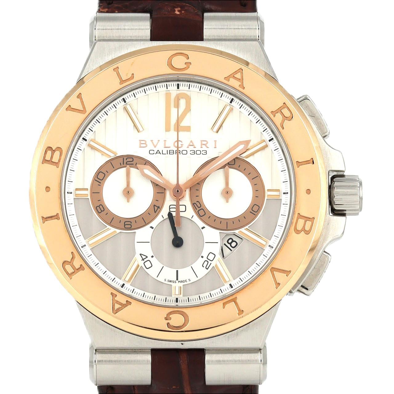 BVLGARI Diagono Calibro 303 PG 组合 DGP42SGCH/101879 SSxPG自动上弦