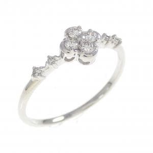 PT900 フラワー ダイヤモンド リング 0.16CT