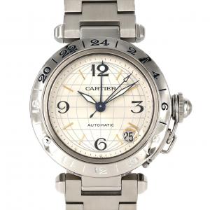 カルティエ パシャC GMT W31029M7 SS 自動巻