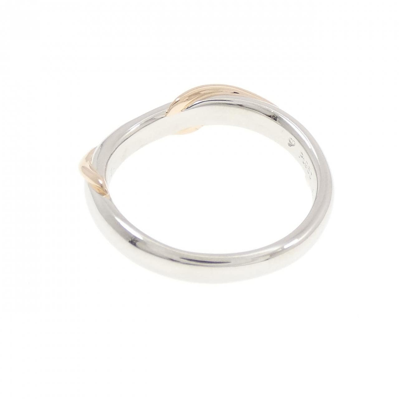 PT950/K18PG ダイヤモンド リング 0.05CT