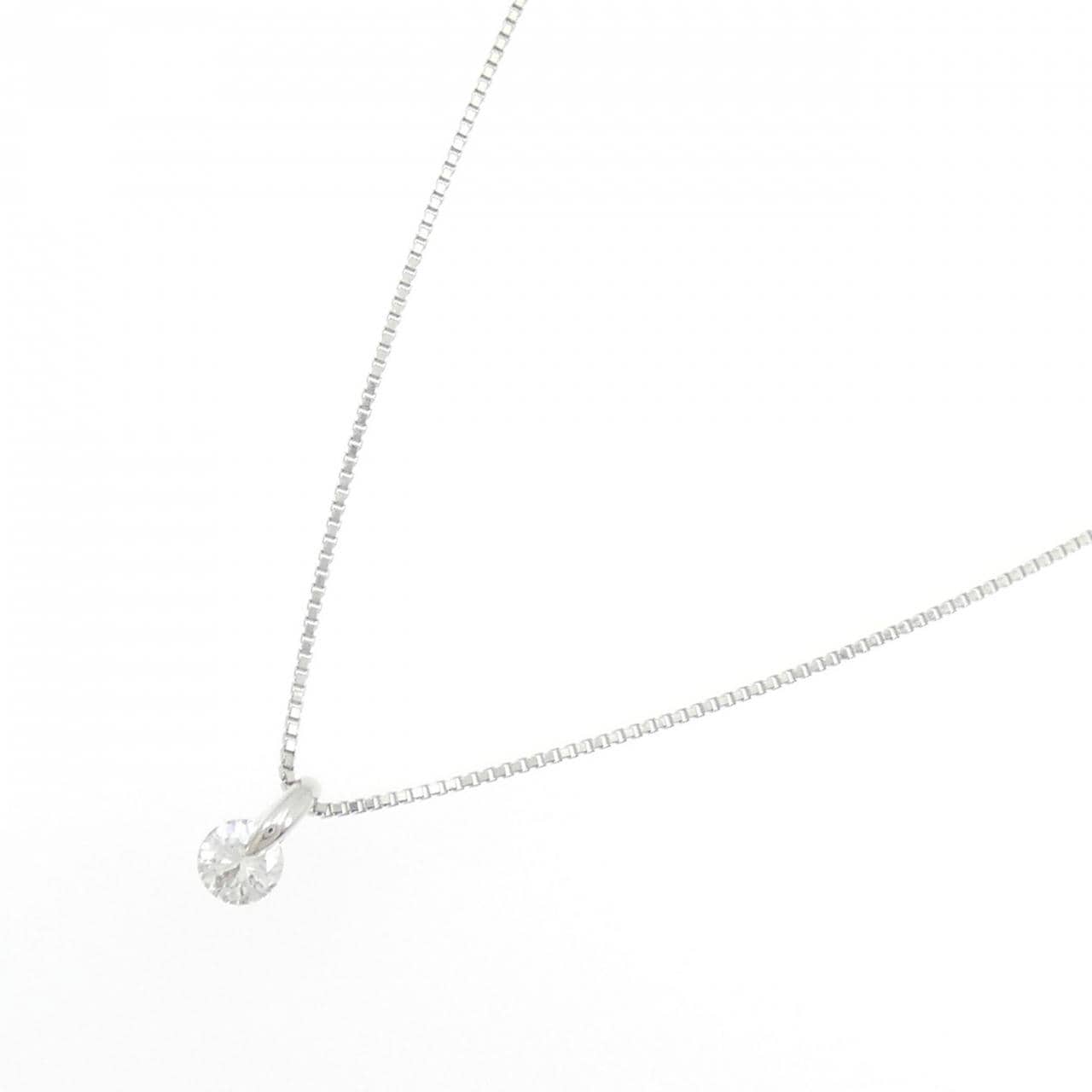PT900/PT850 ソリティア ダイヤモンド ネックレス 0.30CT