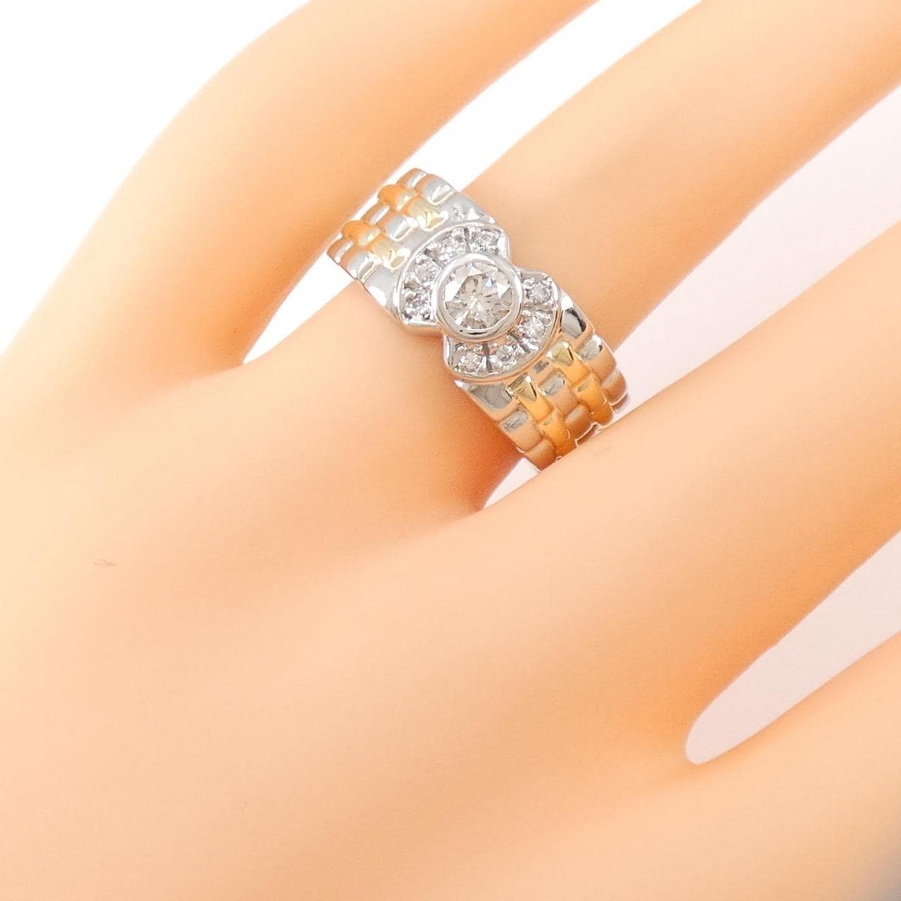 PT/K18YG Diamond ring 0.33CT