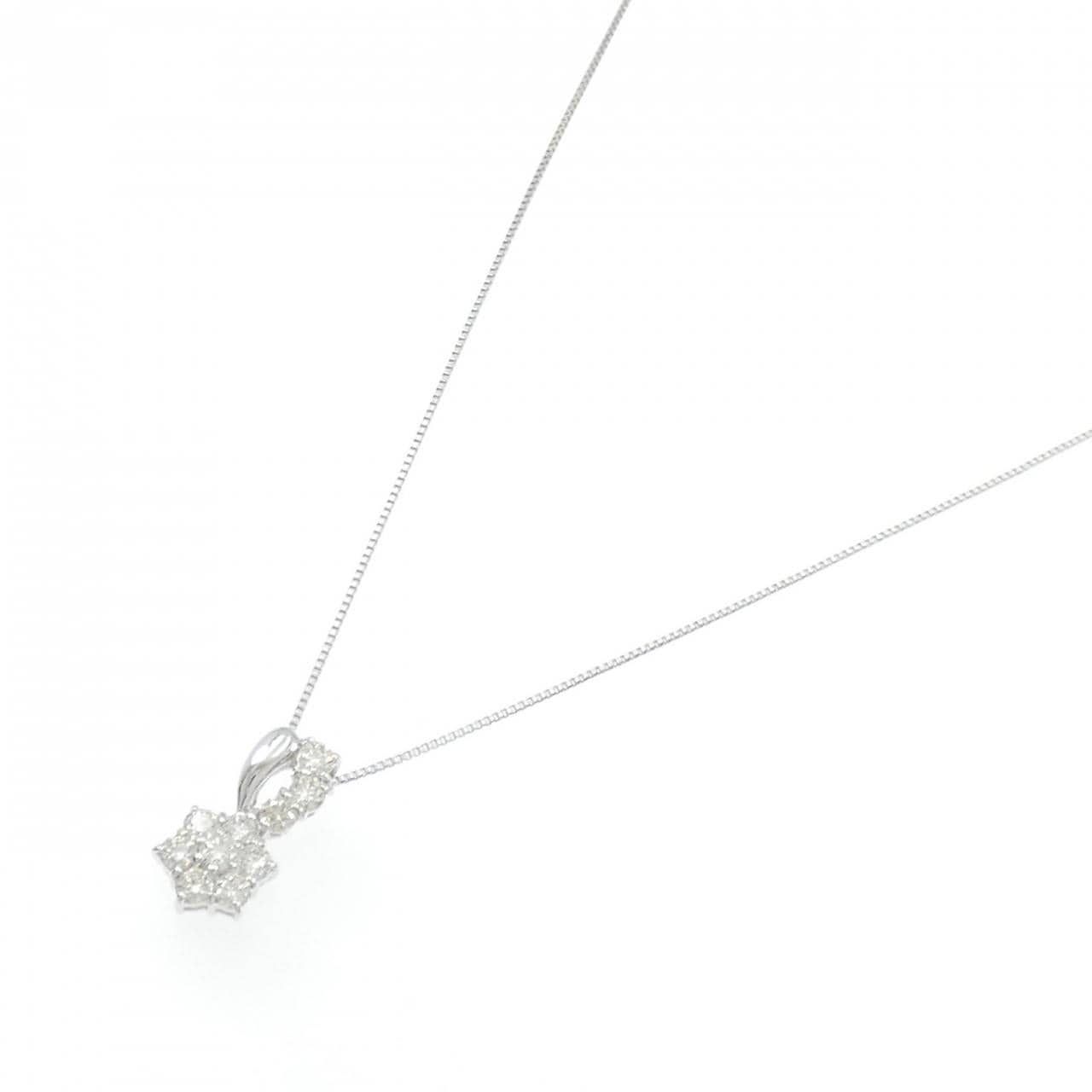 K18WG ダイヤモンド ネックレス 0.40CT