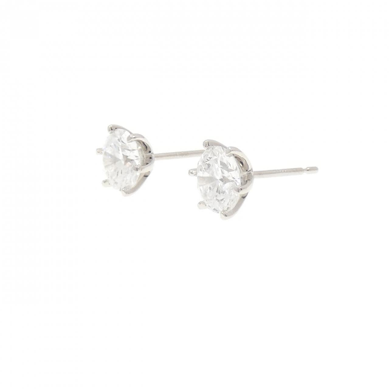 【リメイク】PT900/ST ダイヤモンド ピアス 1.063CT 1.098CT D SI1-2 VG