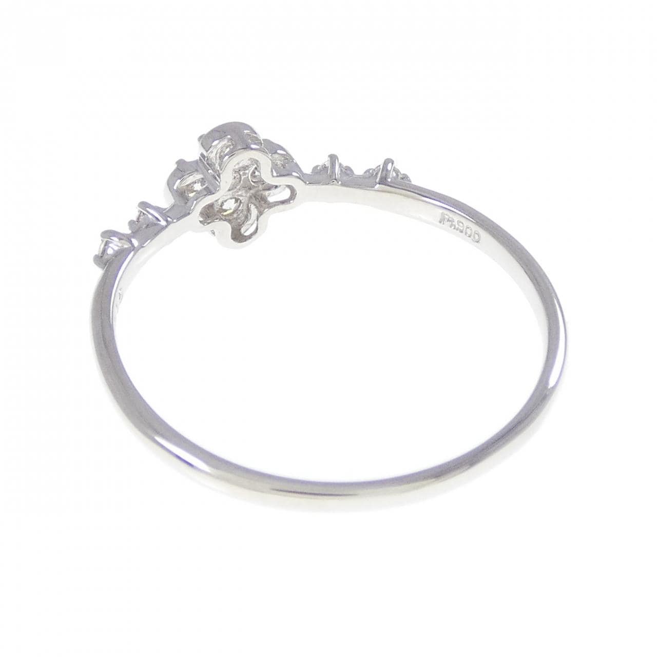 PT900 フラワー ダイヤモンド リング 0.16CT