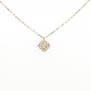 750PG パヴェ ダイヤモンド ネックレス 0.17CT