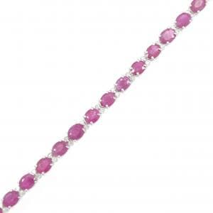K14WG ルビー ブレスレット 10.28CT