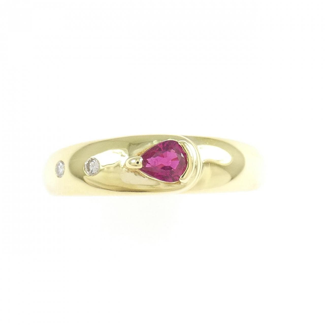 K18YG ルビー リング 0.15CT