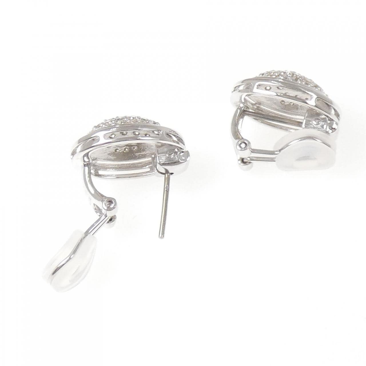 K18WG パヴェ ダイヤモンド ピアス/イヤリング 1.00CT
