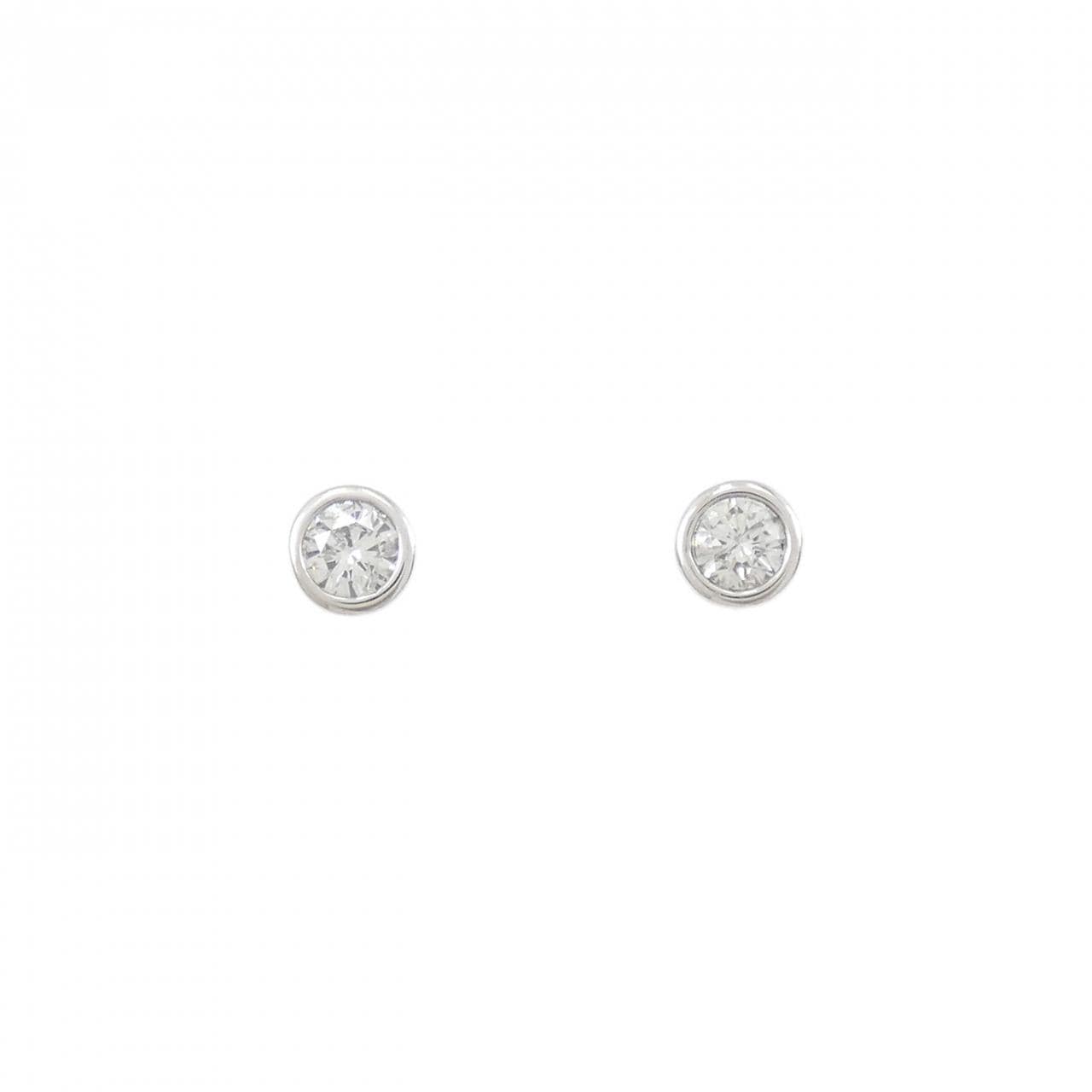 PT900 ソリティア ダイヤモンド ピアス 0.40CT