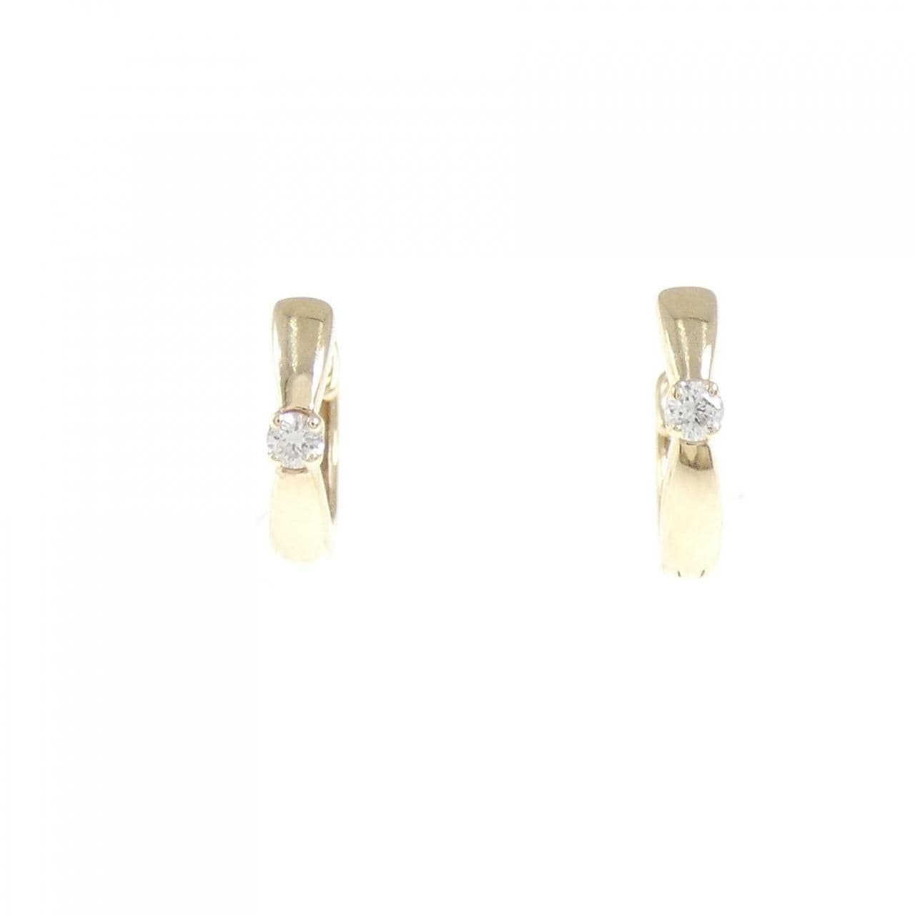 K10YG ダイヤモンド ピアス