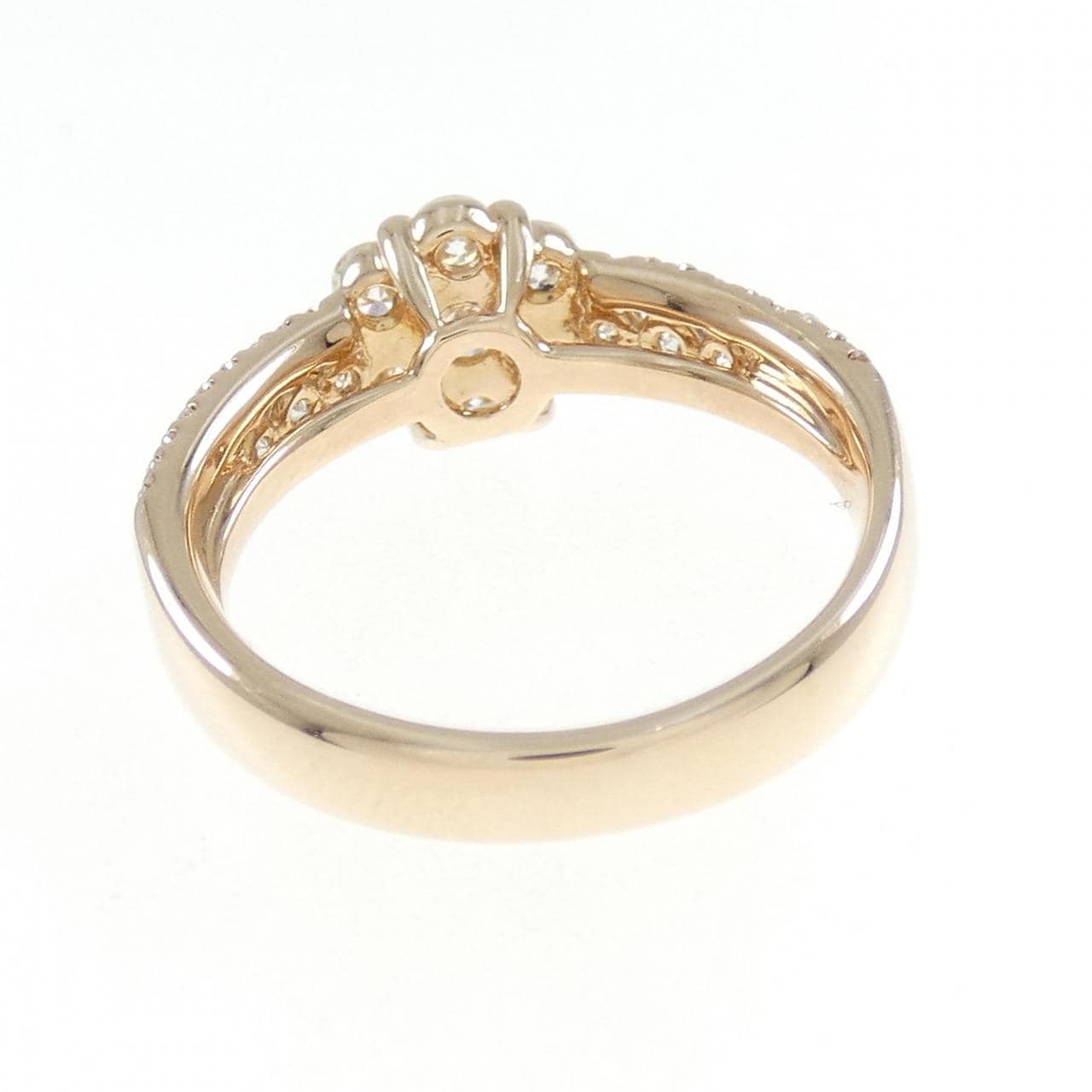 K18PG フラワー ダイヤモンド リング 1.00CT