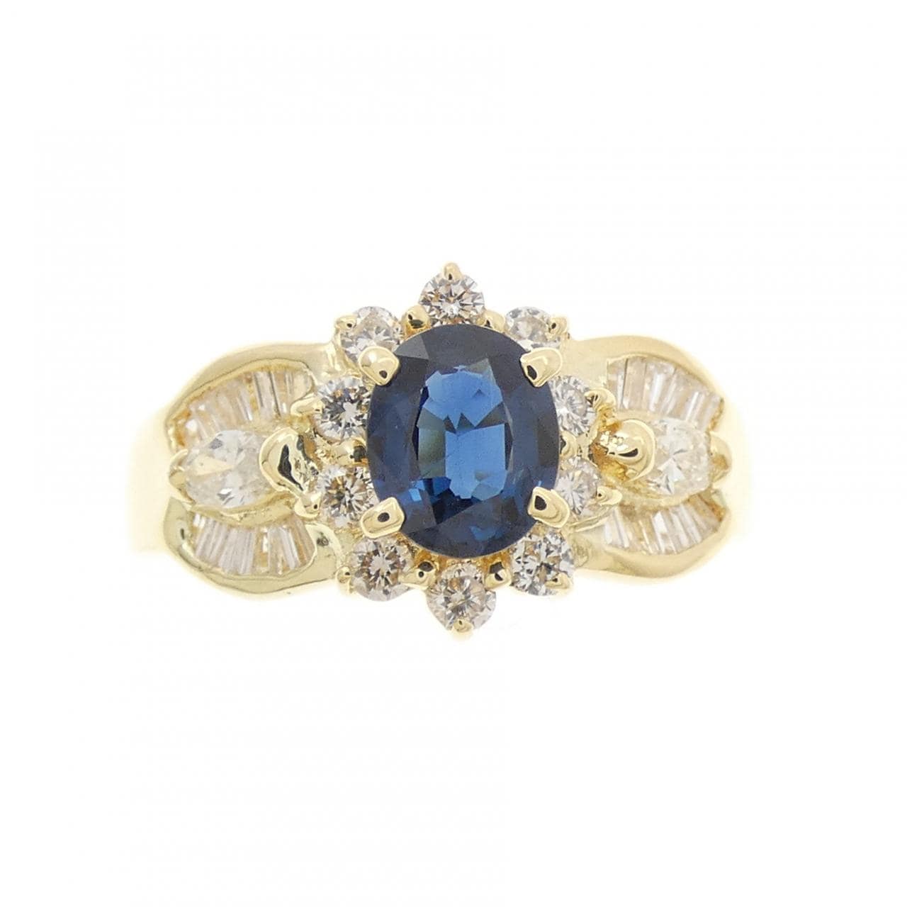 K18YG サファイヤ リング 0.89CT