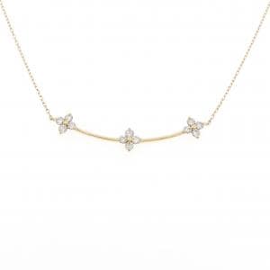 K18YG フラワー ダイヤモンド ネックレス 0.50CT