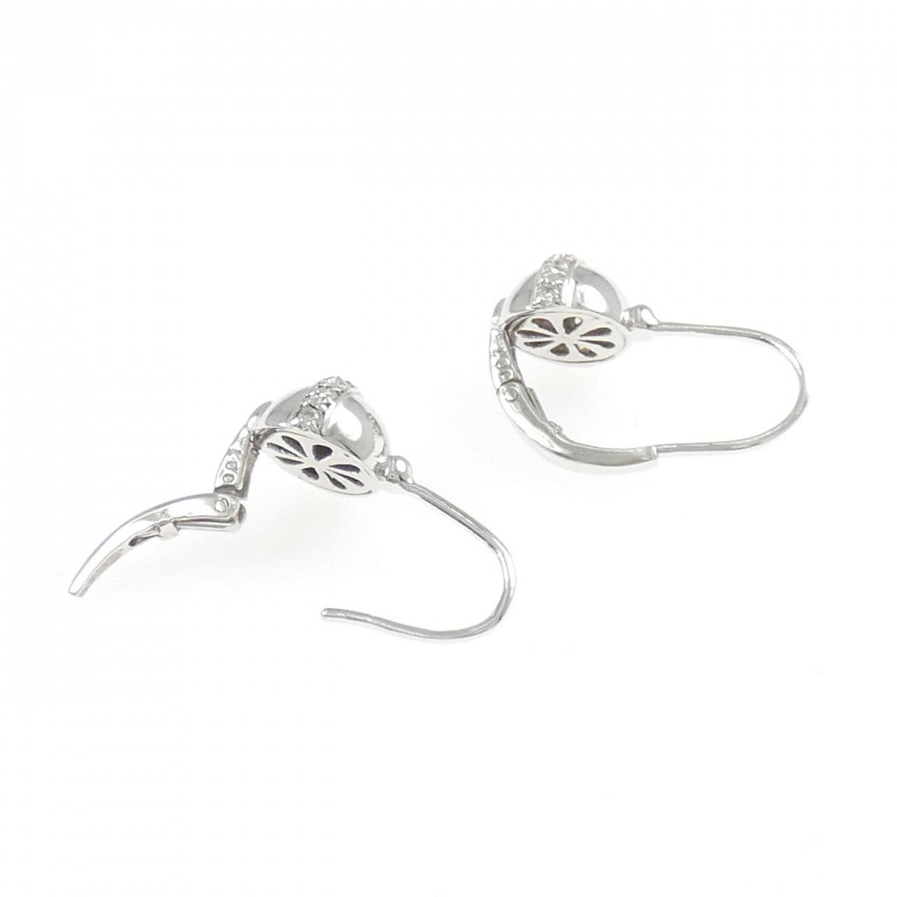 K18WG ダイヤモンド ピアス 0.14CT