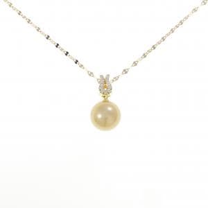 K18YG 白蝶パール ネックレス 10.6mm