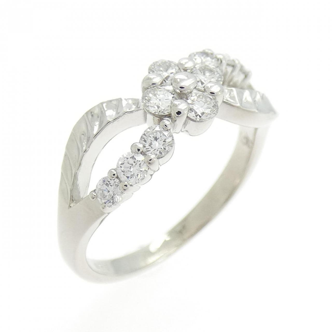 ユキザキ フラワー ダイヤモンド リング 0.50CT