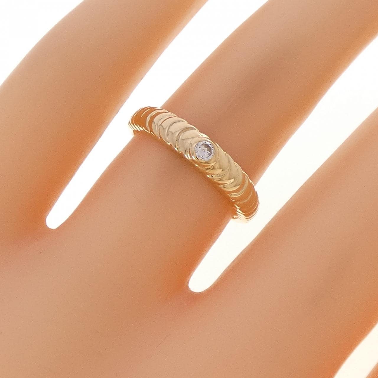 K18YG ダイヤモンド リング 0.06CT