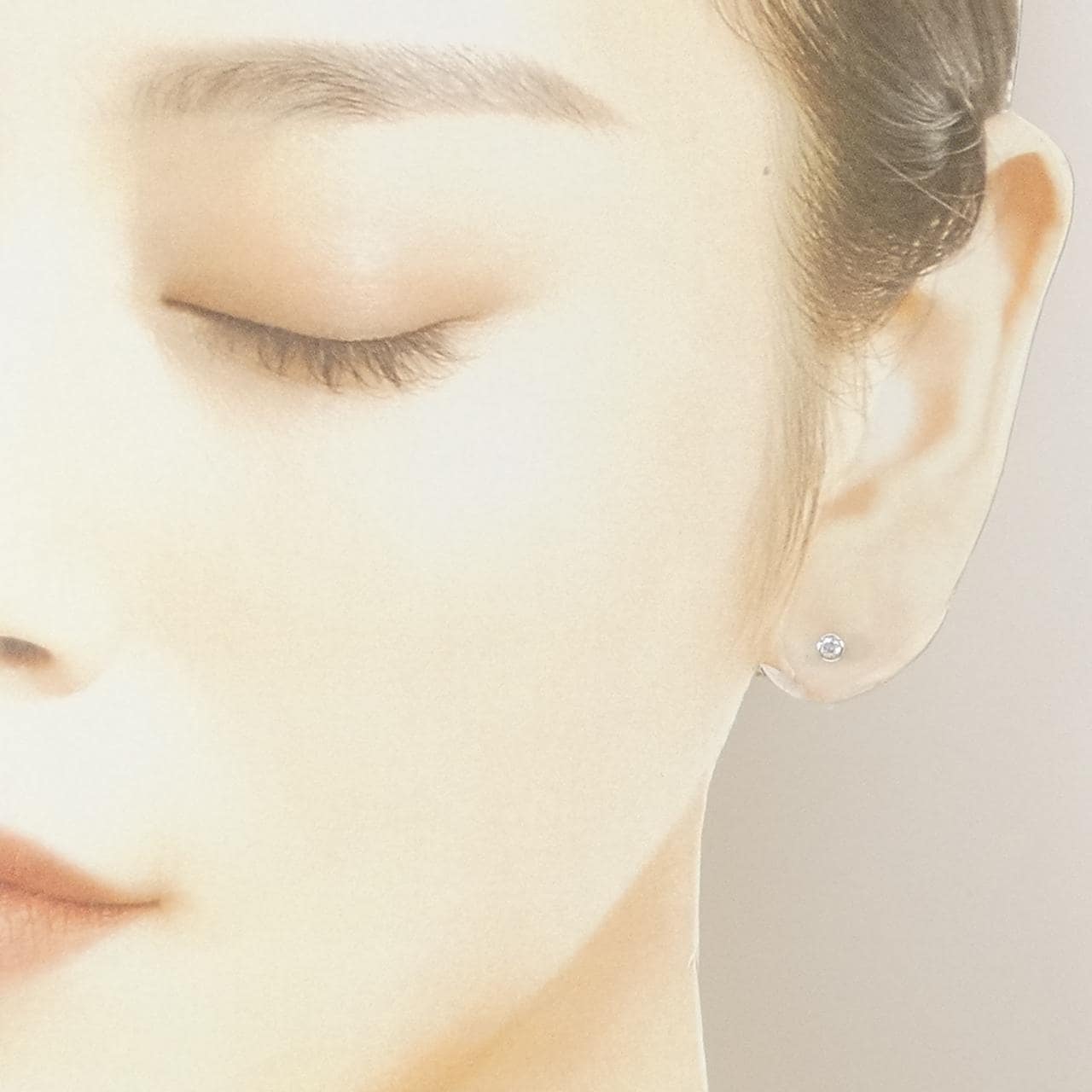 PT950/PT900 ソリティア ダイヤモンド ピアス 0.10CT