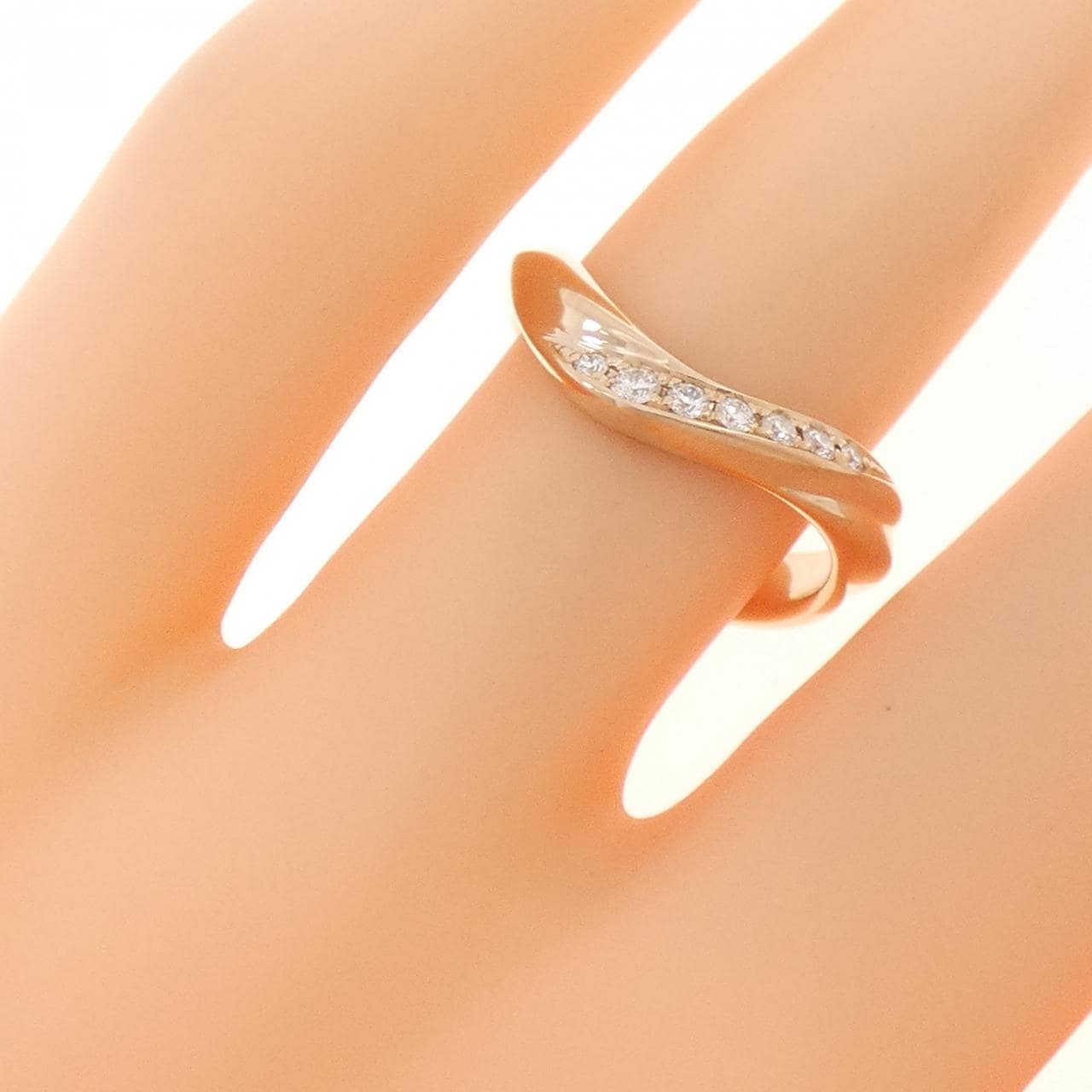 K18PG ダイヤモンド リング 0.096CT