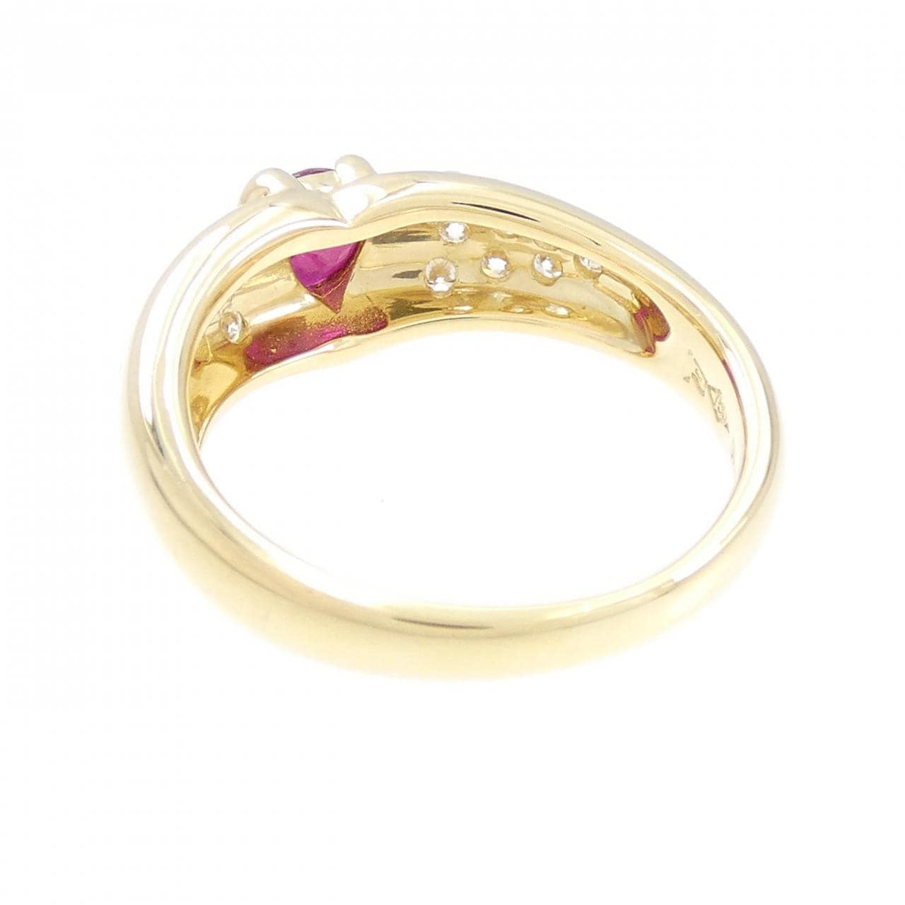 K18YG ruby ring 0.45CT