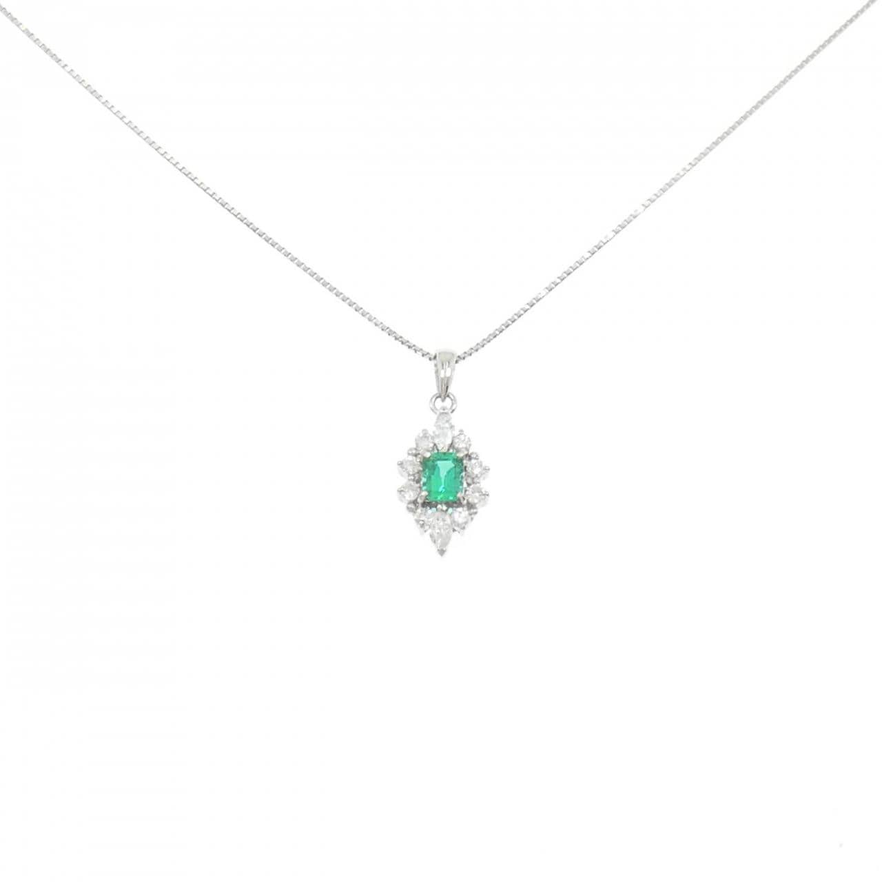 PM/PT850 エメラルド ネックレス 0.33CT