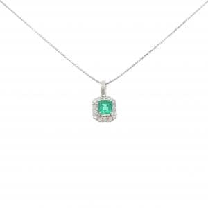 PT900/PT850 エメラルド ネックレス 0.86CT