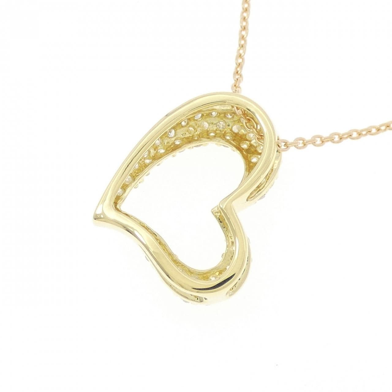 K18YG ハート ダイヤモンド ネックレス 0.53CT