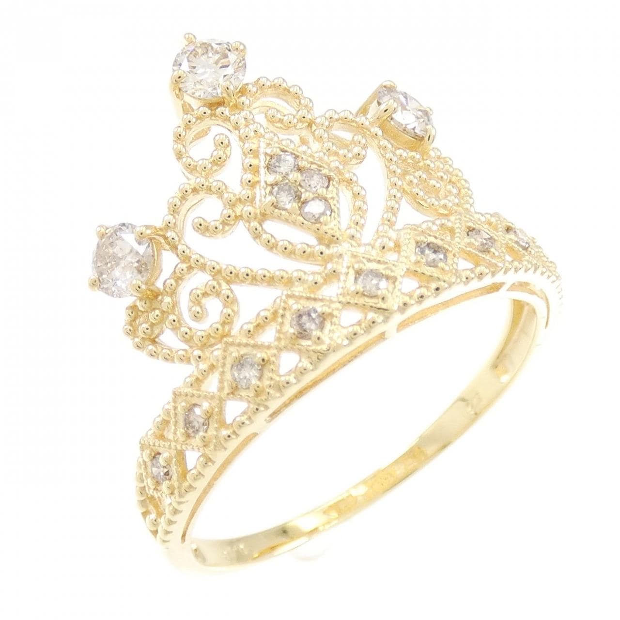 K18YG Tiara Diamond Ring 0.40CT