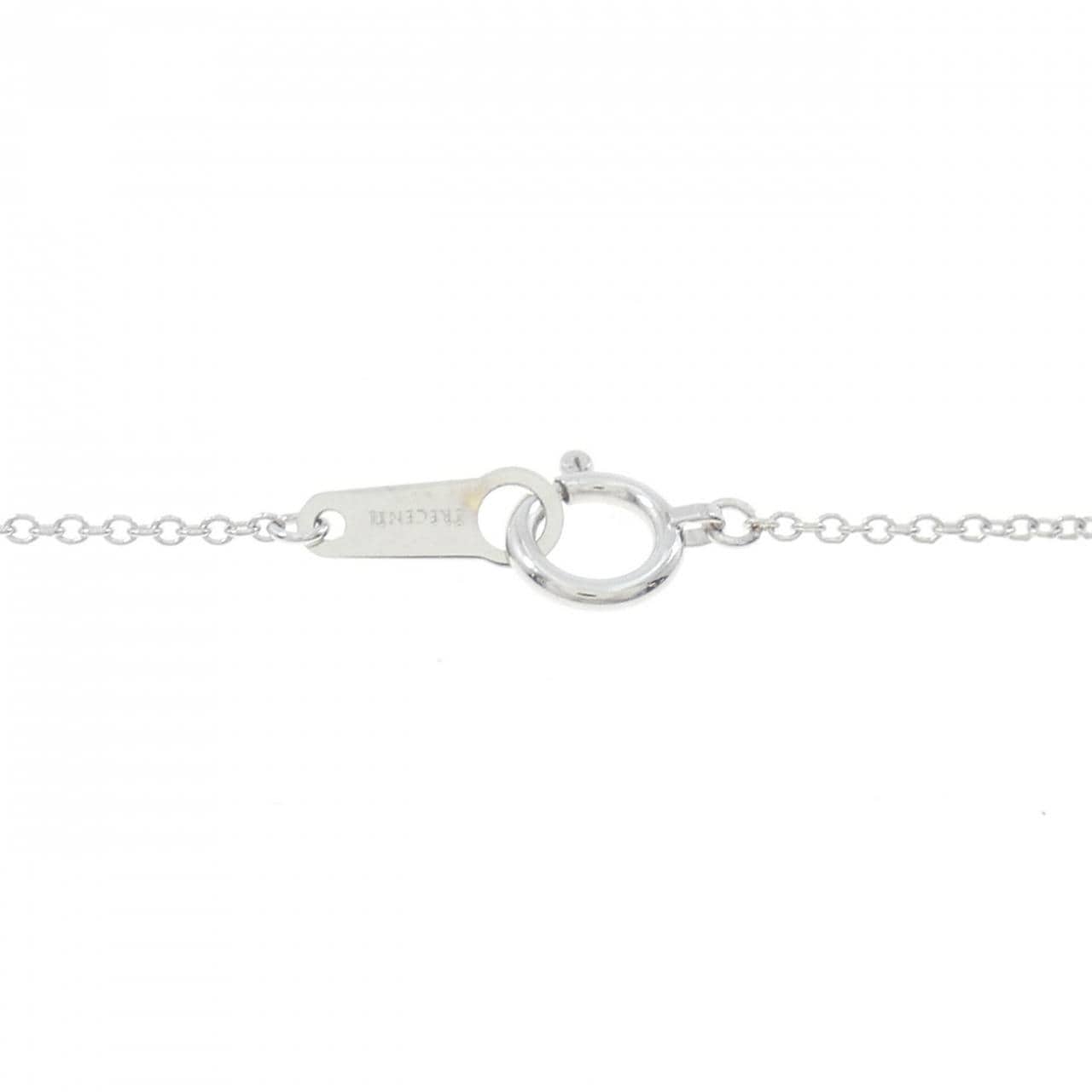 K18WG クロス ダイヤモンド ネックレス 0.10CT