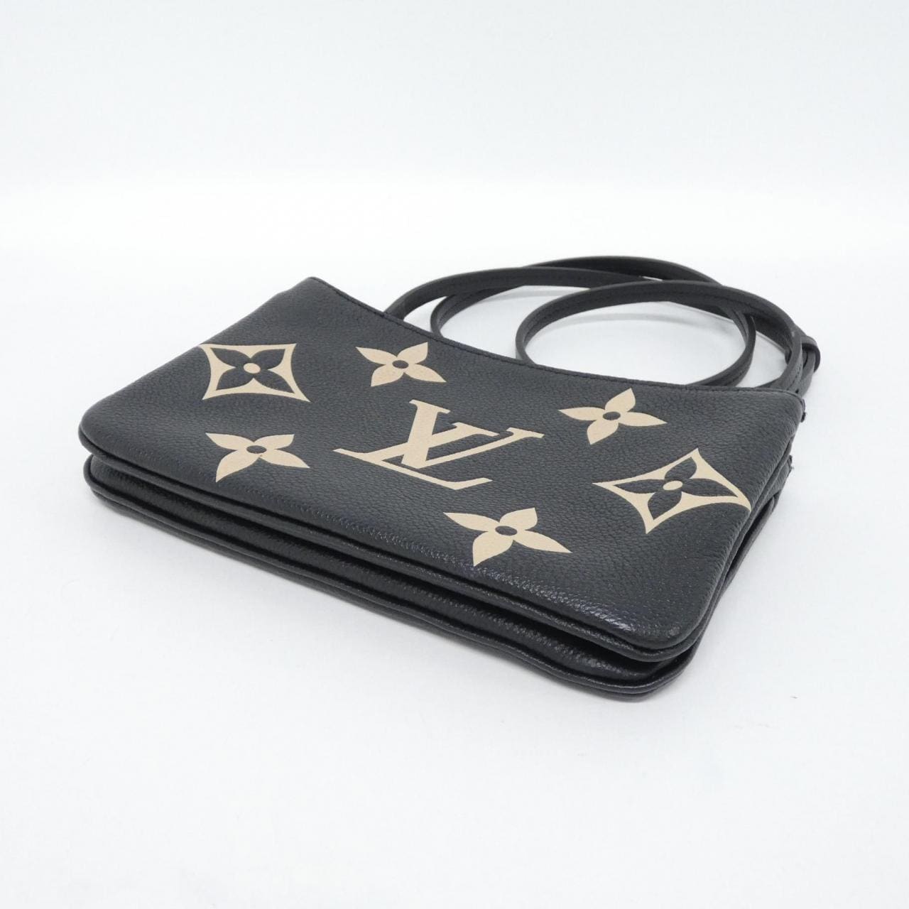 LOUIS VUITTON双色Monogram Empreinte Pochette 双拉链 M80787 单肩包