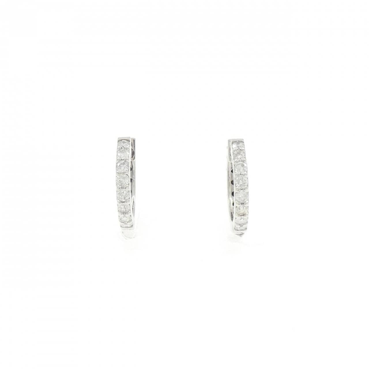 K18WG ダイヤモンド ピアス 0.64CT