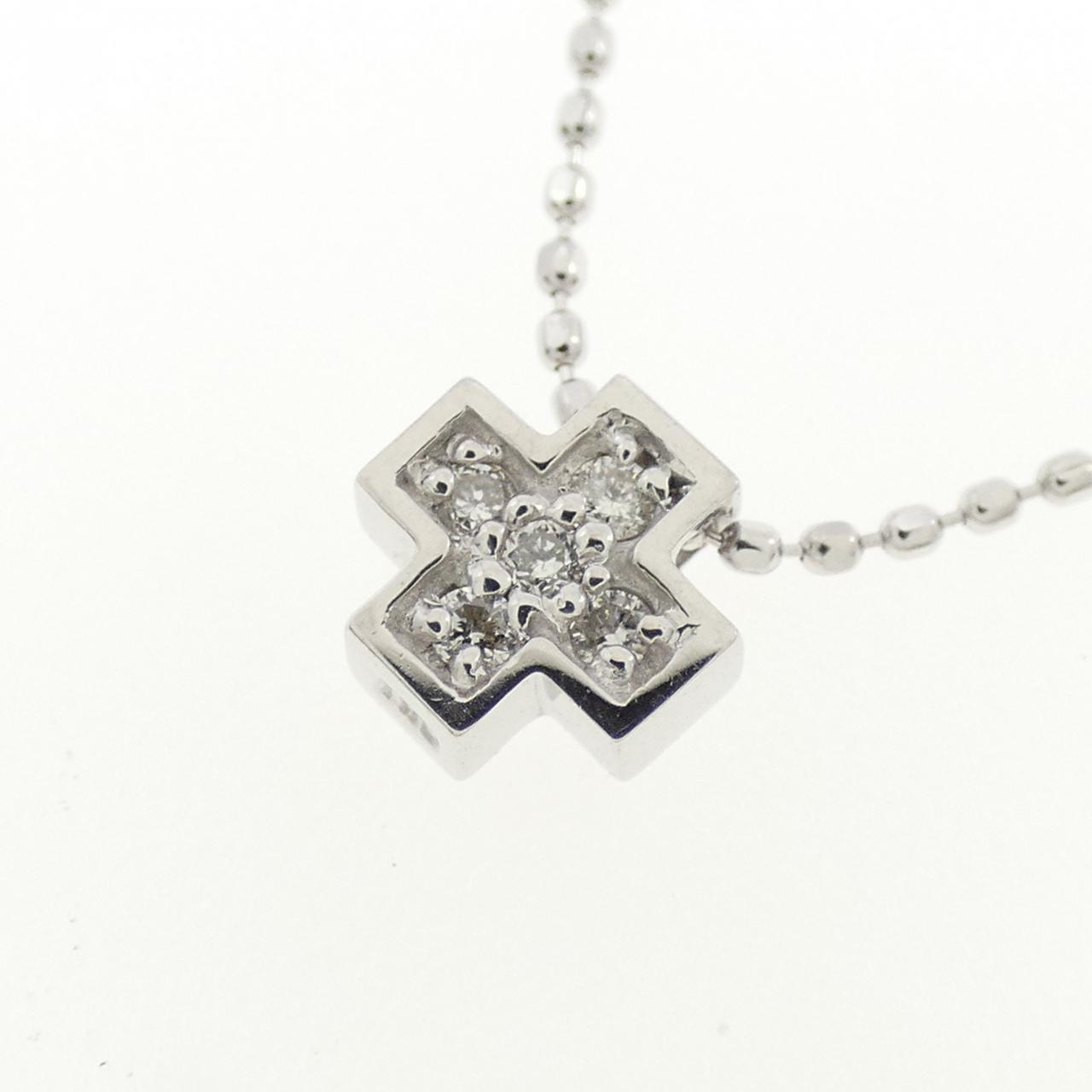 K18WG ダイヤモンド ネックレス 0.05CT