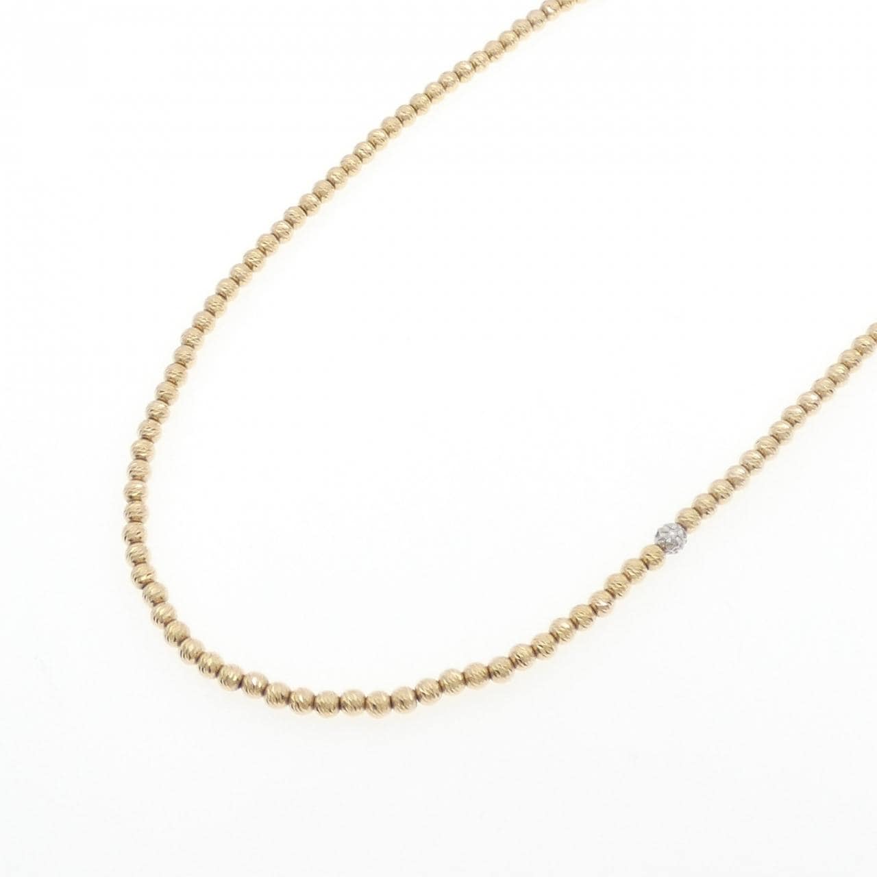 SJX金色亮片項鍊 0.04CT