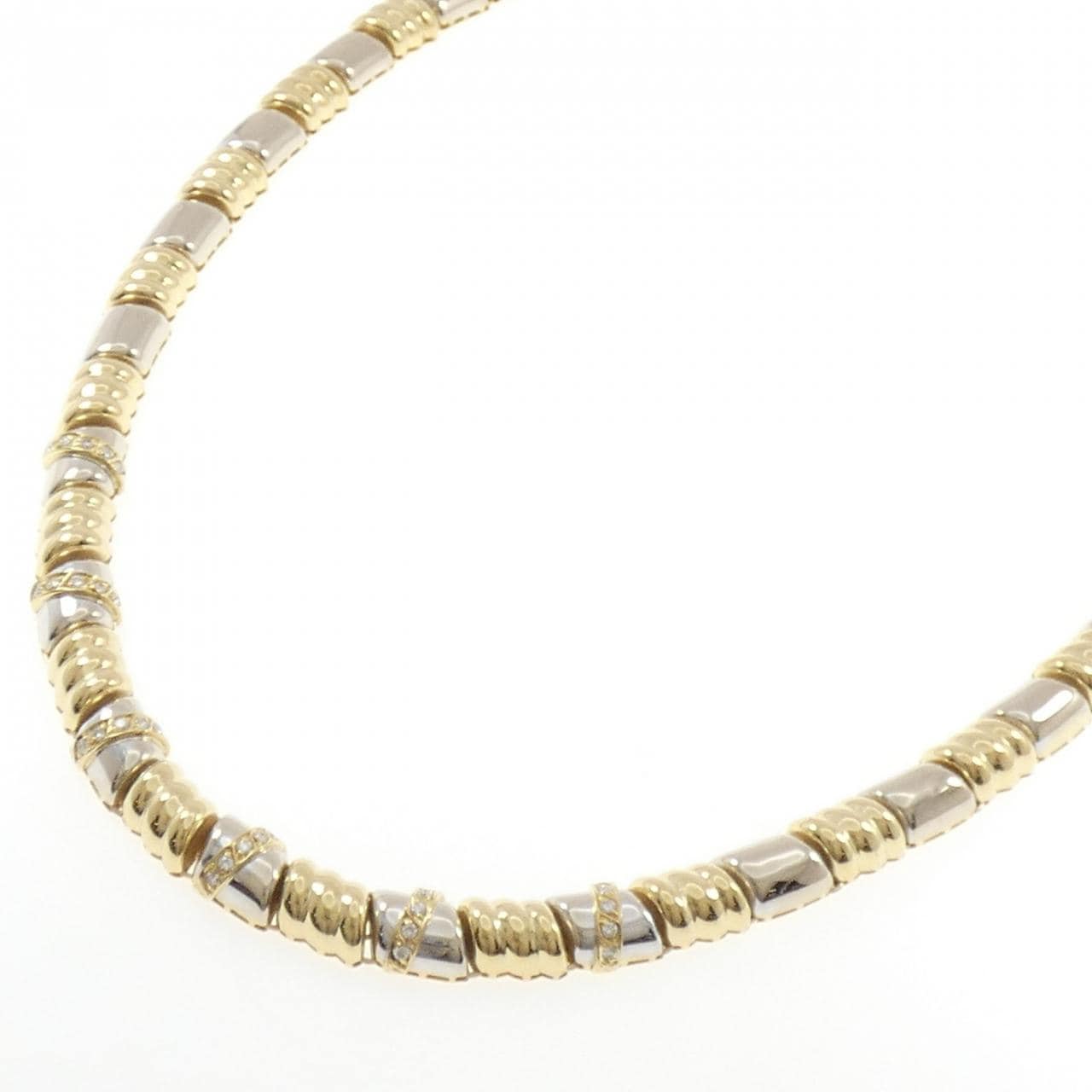 750YG/750WG ダイヤモンド ネックレス